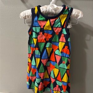 Hanna andersson vibrant ice cream print sleeveless dress